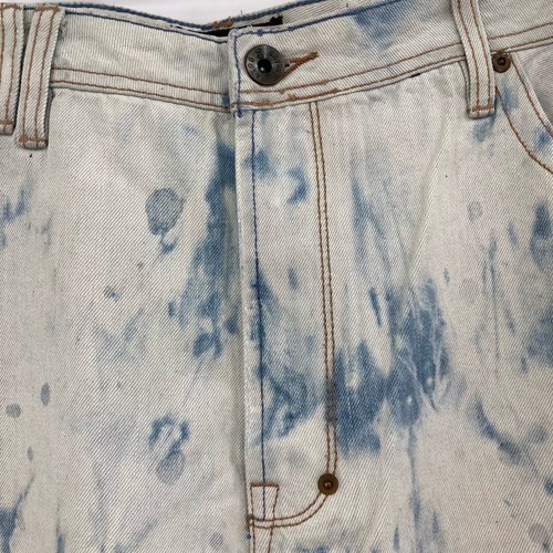 Akoo Bleach Dye Straight Relax Jeans Men’s 42x33 - Picture 4 of 14