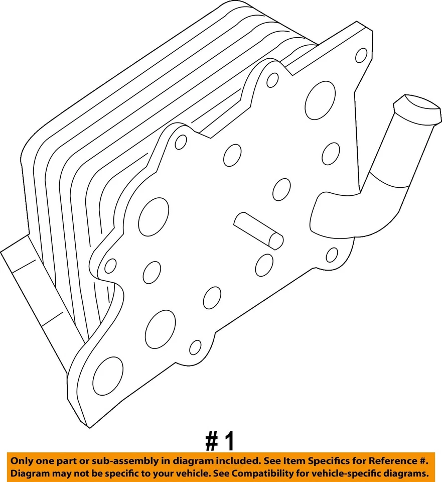 Conjunto de enfriador de aceite de refrigeración FORD OEM 11-22 F-250 Super Duty HC3Z6A642A Foto 2 de 2