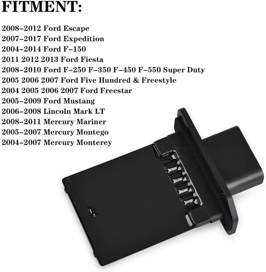 Front HVAC Heater Blower Motor Resistor For 20082012 Ford Escape 0414