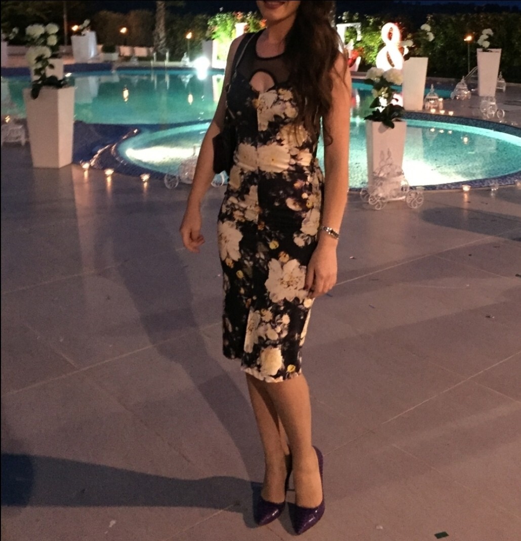 bebe floral bodycon dress BEBE DRESS