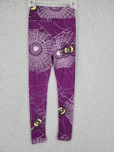 NEU LulaRoe Halloween Spinne/Netz lila/grün Farbe Jugend L/XL Leggings - Bild 7 von 7