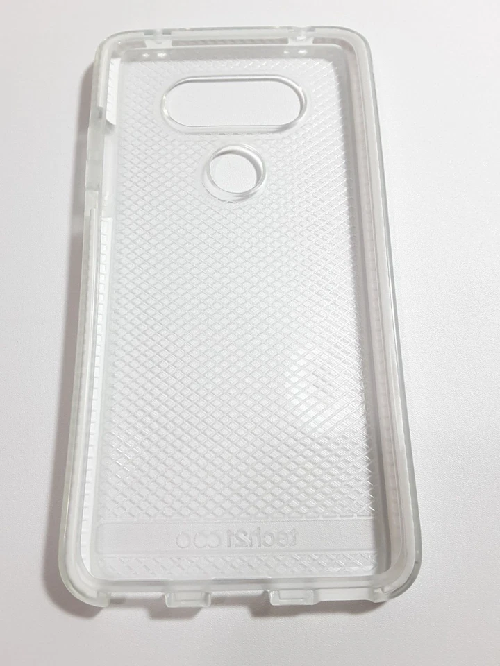 Tech21 Evo Check Series Flexible Protective Gel Case For LG V20 - Clear / White - Image 2 of 4