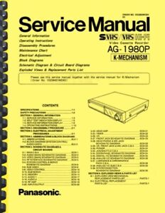 Panasonic AG-1980P VHS Recorder SERVICE MANUAL | eBay