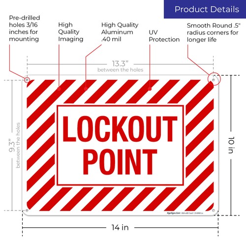 Lockout Point Sign, - Picture 4 of 79