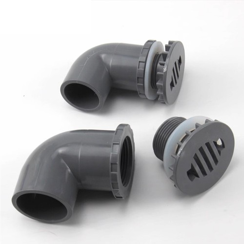 PVC 90° Elbow Pipe Fitting 20/25/32/40/50mm Tank Connector Bulkhead For Aquarium - Picture 7 of 24