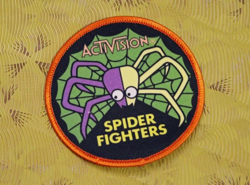 👀🕹~ Atari Video Game Vintage 80's Activision Award Patch -- Spider Fighter ~