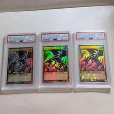 PSA10 Red Eyes Black Dragon True Eye of the Black Dragon Rush Rare 3 Copies