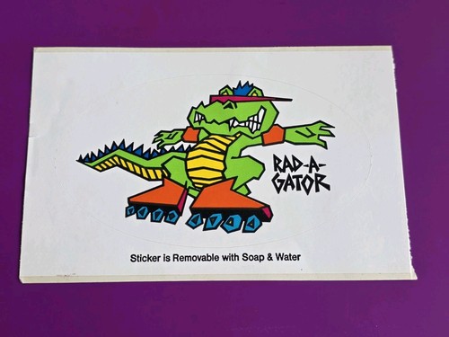 Vintage 1980's Rad A Gator Roller Skating Sticker Rare HTF