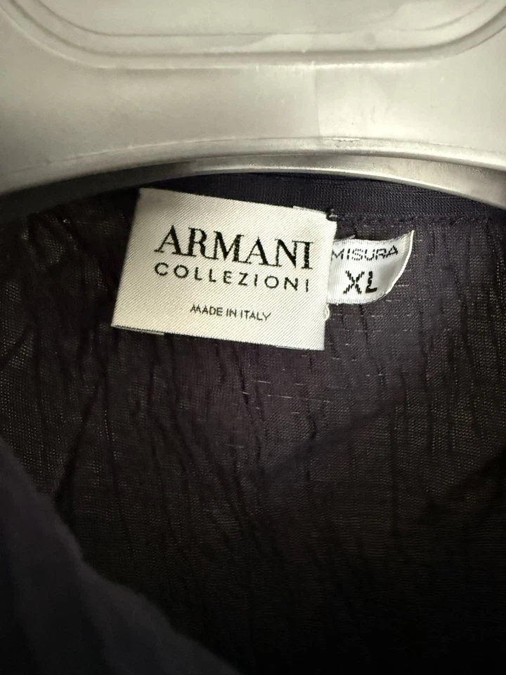 Camisa Armani Azul Marino XL Foto 3 de 4