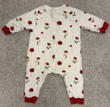 KYTE BABY Long Sleeve Sleep Bag Walker Cloud Poppies Print | M | 1.0 TOG Bamboo