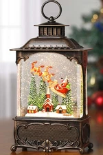 Christmas Snow Globe Lantern Santa Claus Christmas Eve Decorations Gifts Auto Sn
