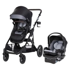 Baby Trend Morph Single to Double Modular Travel System and Car Seat, Dash Black