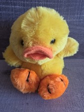 Vintage Dakin Yellow Stuffed Duck Baby Chick Plush 1981 Barnyard Animal g52