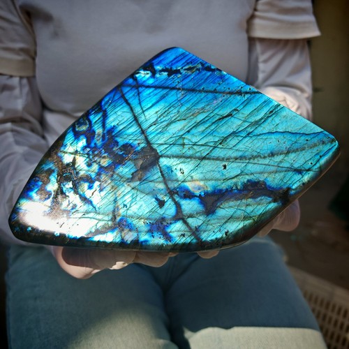 4.84LB Natural Labrador moonstone quartz free form mineral specimen  2200g - Bild 16 von 19