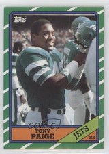 1986 Topps Tony Paige (D* on Copyright Line) #97 0nr3