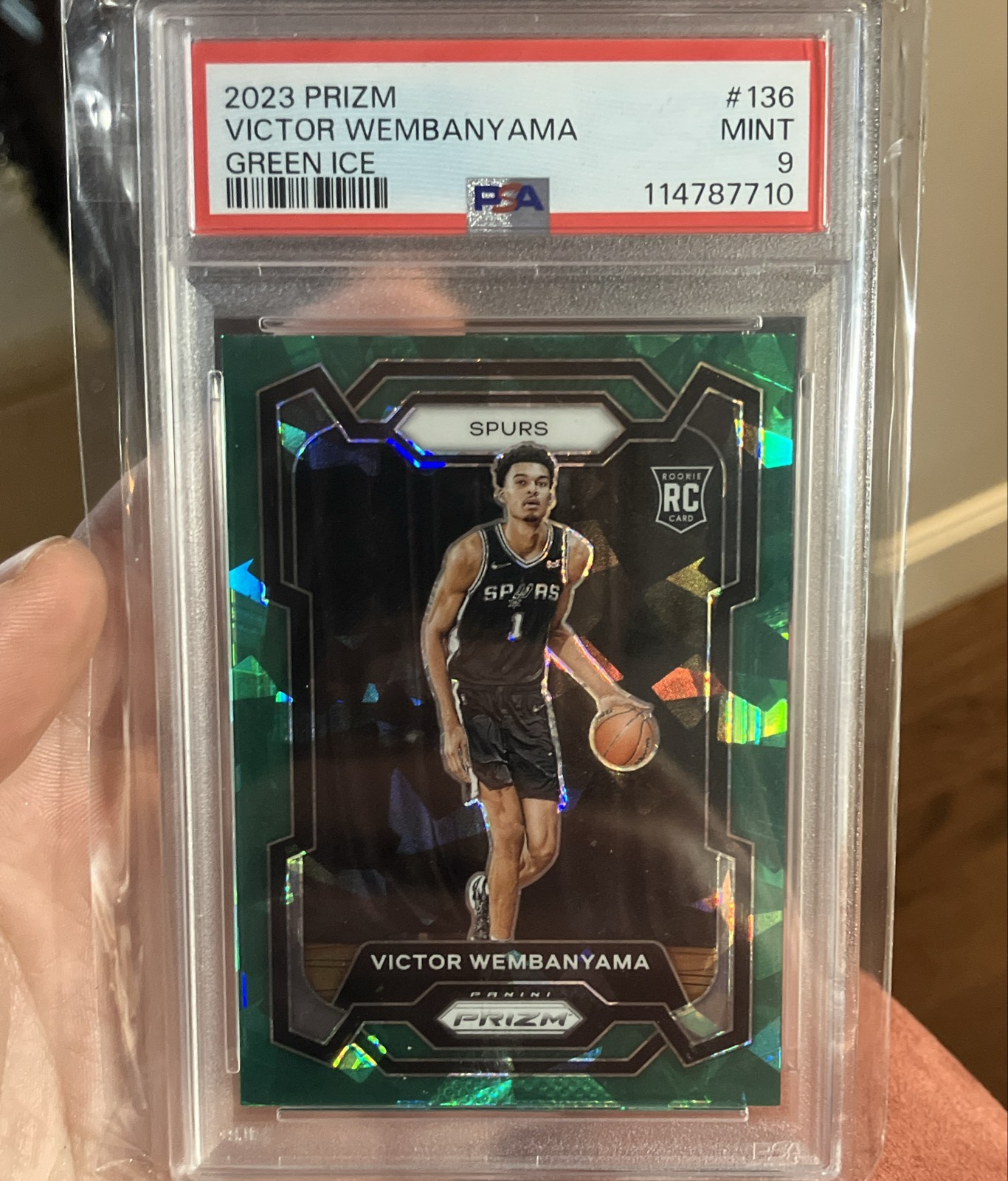 2023-24 Panini Prizm - Victor Wembanyama #136 Green Ice Prizm (RC)