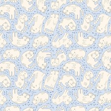 Feline Drive Fabric KITTEN FUN Cat Toss Blue Clothworks Fat Quarter 18x22" FQ
