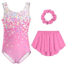 Idgreatim Leotards for Girls Gymnastics 6T 7T Ballet 6-7 Years, Alovely Pink