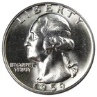 1959 D ⭐️ Washington Quarter BU UNCIRCULATED 90% SILVER ⭐️ Bright Shiny Coin