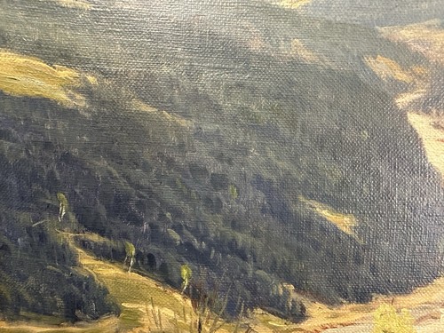 Old Oil On Canvas Signed: Landscape From The North Or East Russian School? - Picture 13 of 15