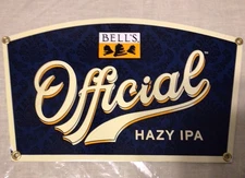 BELL’S Official Hazy IPA Porcelain on Steel Sign Kalamazoo Michigan Brewery