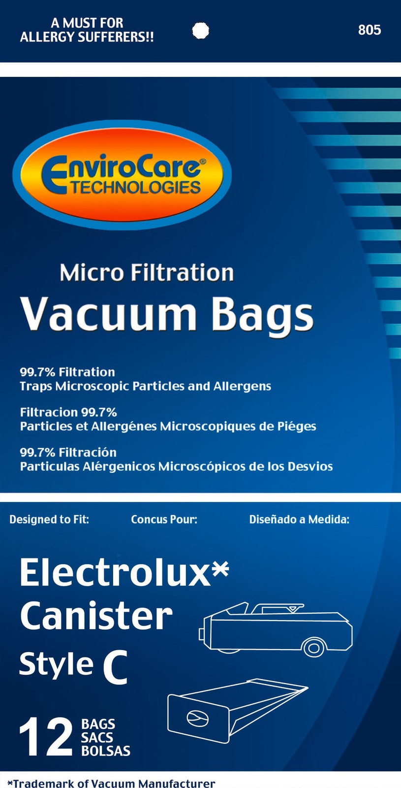 Replacement 4 Ply Filtration Vacuum Cleaner Dust Bags Designed to Fit Electro...