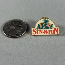 Vintage Sun N Fun Air Show Aerospace Expo Lakeland Florida Pin Pinback #57566