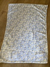 Special Delivery Bunny Head Bunnies Stars Blue Fleece Blanket Home Bargains
