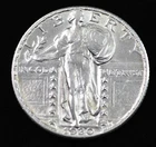 1930 Standing Liberty Quarter 25c SLQ- AU Details Nice US Type 90% Silver Coin