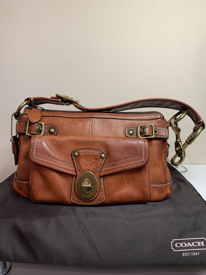 COACH Legacy 65th Anniversary Brown Whiskey Vachetta Leather Shoulder Bag 11127 - Image 2 of 4