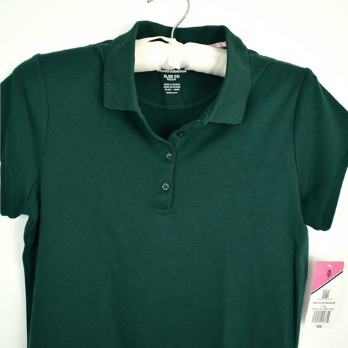 NEW IZOD Forest Green Girls' School Uniform Short Sleeve Polo Shirt Size Xlarge - Picture 2 of 7
