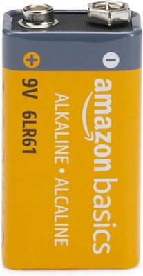 Amazon Basics 9V Alkaline Battery for Smoke/CO Detector and Electronics, 6 pack