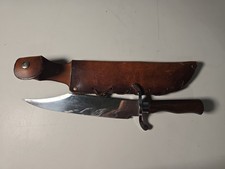 Vintage 1970's SALADMASTER Commemorative Bowie Hunting Knife with Sheath 14.75"
