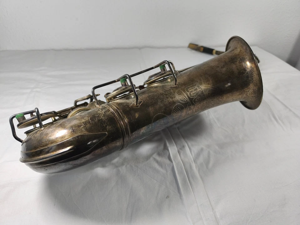 saxofón / saxofón antiguo "sonido mundial" con estuche de 1960 - Imagen 2 de 4