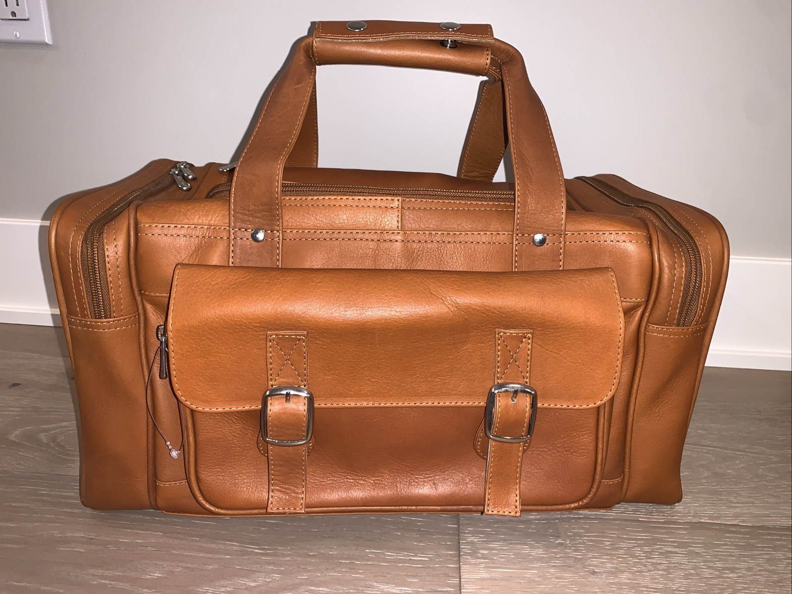 Piel Leather Duffle Bag 18" Saddle Brown Made In Columbia NW