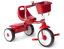 RADIO FLYER FOLD 2 GO TRIKE BUCKET STEEL FRAME PLASTIC PEDALS AGES 1.5-3 - RED