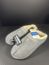 DEARFOAMS Womens Wren High Vamp Clog SLIPPERS Large 9-10 Gray, Solid Bottom NWT