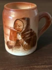 Vintage Monk Milk Glass German Mini Mug Hand Painted !!