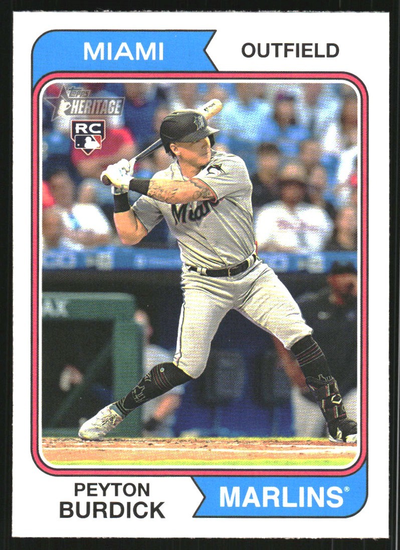 2023 Topps Heritage Baseball Card #322 Peyton Burdick RC