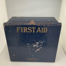 Antique Vintage First Aid Metal Wall Cupboard 1940s WW2?