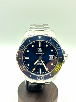 TAG Heuer Aquaracer Calibre 5 Auto 300m Blue Dial/Bezel Steel Date Box