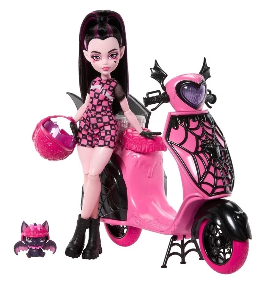 Monster High Draculaura Doll & Vamptastic Scooter Toy Set Gift By Mattel - Image 2 of 4
