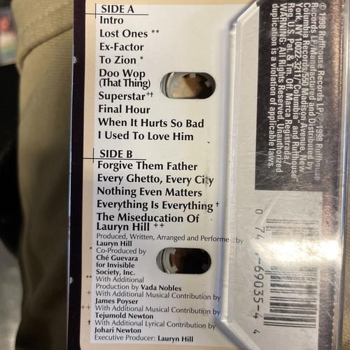 The Miseducation of Lauryn Hill by Lauryn Hill (Cassette, ‘98, Ruffhouse) TESTED - Picture 3 of 3