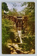 Vintage Santa Barbara Mission Dam Postcard Kodachrome Color 1807