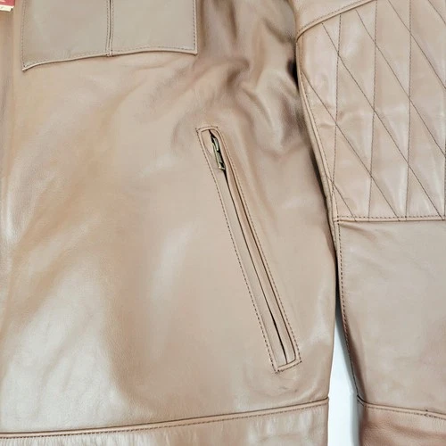 Indian Motorcycle Getaway Leather Jacket Brown Cowhide Riding Jacket OEM image 8
