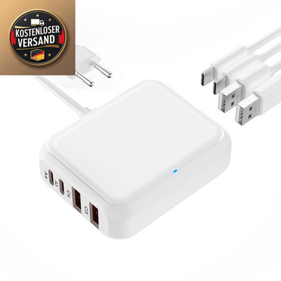 USB C Ladegerät 8 Port Schnellladestation VPSUN 40W USB-C USB-A Lad