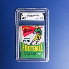 1964 O-Pee-Chee CFL Football wax pack graded GAI 8.5 
