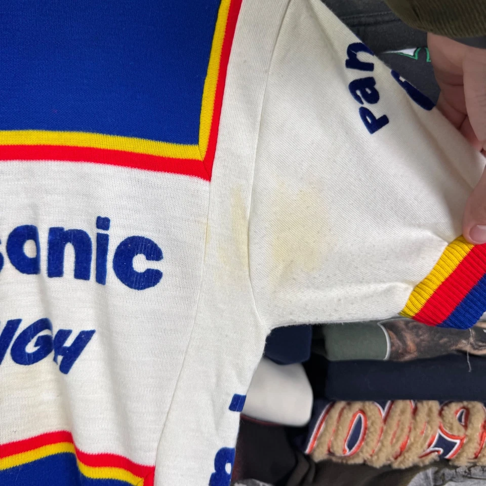 CAMISETA DE CICLISMO TEAM RALEIGH PANASONIC VINTAGE AÑOS 80 100 % ACRÍLICO TALLA 3 (~M) Foto 4 de 4