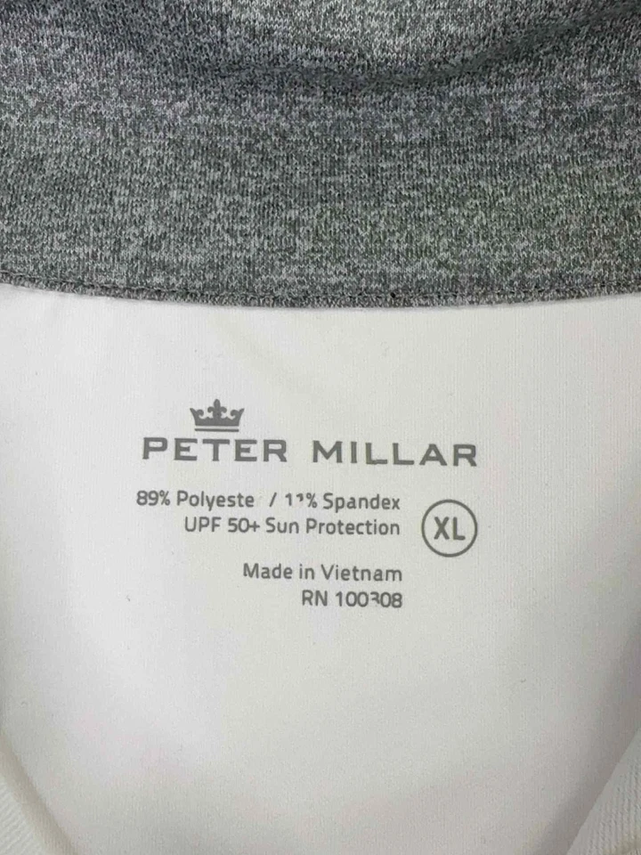 Peter Millar 1/4 Zip Pullover Womens XL Ocean Course Kiawah White Gray UPF 50 + - Image 3 of 4