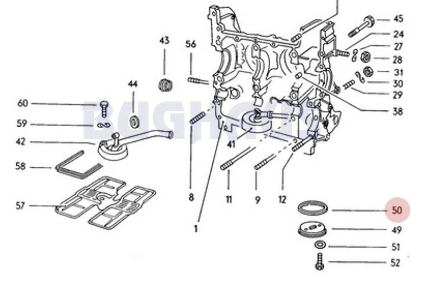 PORSCHE 914-4 1970-1976 OIL SUMP COVER SEAL - GERMAN! FREE SHIP! - Изображение 2 из 2